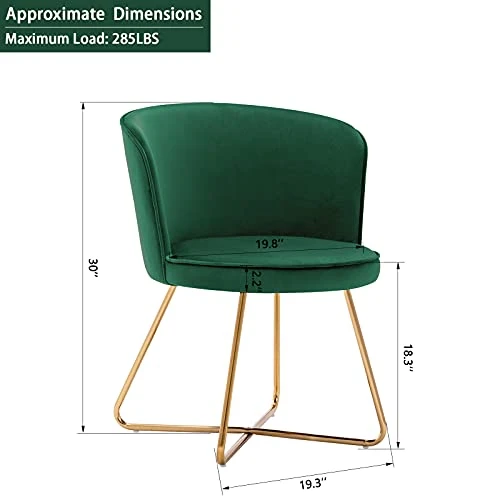 Duhome Accent Chair Vanity Chair Home OfficeMid-Century Modern Upholstered Leisure Club Dining Chairs Velvet Cushion For Living Room Bedroom Reception Area Dark Green 1pcs 4 Duhome Accent Chair Vanity Chair Home OfficeMid-Century Modern Upholstered Leisure Club Dining Chairs Velvet Cushion For Living Room Bedroom Reception Area Dark Green 1pcs - Image 2