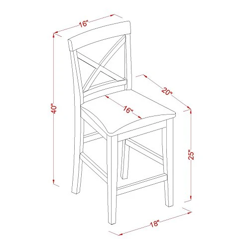 East West Furniture PUBS5-OAK-C 5 Piece Counter Height Dining Set Includes A Square Dinette Table And 4 Linen Fabric Kitchen Dining Chairs, 36x36 Inch, Oak 7 East West Furniture PUBS5-OAK-C 5 Piece Counter Height Dining Set Includes A Square Dinette Table And 4 Linen Fabric Kitchen Dining Chairs, 36x36 Inch, Oak - Image 5