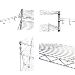 BZGWECD 4 Layer Adjustable Kitchen Bakers Rack Shelf Microwave Oven Stand Storage Cart With Wheel Cart For Spices, Pots, And Pans -Amazon Store 4182wV3cESL