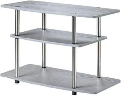 Convenience Concepts Designs2Go 3-Tier TV Stand, White -Amazon Store 418AZWQYteL. AC