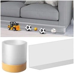 LUCBEI Cuttable PVC Under Couch Blocker, Self-Adhesive Gap Bumper Under Sofa,Toy Blockers For Pets,Stop Things From Going Under Sofa Bed And Other Furniture (Color : A-Black, Size : 3PCS) -Amazon Store 418BfjzAEjL. AC 1