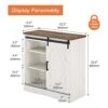 WAMPAT Rusitc Farmhouse Accent Buffet Sideboard Serving Console Cabinet Coffee Bar Entryway Table With Sliding Barn Door, Storage Shelves For Home Kitchen Bathroom, 35 Inch, White 2 WAMPAT Rusitc Farmhouse Accent Buffet Sideboard Serving Console Cabinet Coffee Bar Entryway Table With Sliding Barn Door, Storage Shelves For Home Kitchen Bathroom, 35 Inch, White -Amazon Store 418Gjw8ZIlL