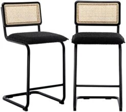 ONEVOG Island Rattan Chairs, Faux Leathe Seating Kitchen Counter Height (24 Inch) Bastool With Sturdy Frame Chrome Legs, Dining Room Home Kitchen Stools Set Of 2 (Brown) 18 ONEVOG Island Rattan Chairs, Faux Leathe Seating Kitchen Counter Height (24 Inch) Bastool With Sturdy Frame Chrome Legs, Dining Room Home Kitchen Stools Set Of 2 (Brown) -Amazon Store 418MmGEIWvL. AC
