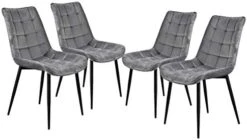 Payeel Upholstered Velvet Dining Chairs Set Of 4 Modern Tufted Dining Side Chairs W/Metal Legs Modern Cushion Seats And Back For Living Kitchen, Vanity, And Waiting Room(Black) 21 Payeel Upholstered Velvet Dining Chairs Set Of 4 Modern Tufted Dining Side Chairs W/Metal Legs Modern Cushion Seats And Back For Living Kitchen, Vanity, And Waiting Room(Black) -Amazon Store 418Ty0OBQOL. AC