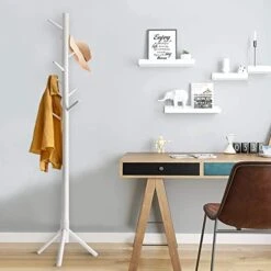 Coat Rack Freestanding Coat Rack Adjustable Wood Coat Tree With 8 Hooks Easy To Assemble Coat Hanger Stand For For Bags, Clothes, Umbrellas, Hats, In Home And Office (White)… 14 Coat Rack Freestanding Coat Rack Adjustable Wood Coat Tree With 8 Hooks Easy To Assemble Coat Hanger Stand For For Bags, Clothes, Umbrellas, Hats, In Home And Office (White)… -Amazon Store 418VLLP37SL