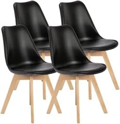 OLIXIS Dining Chairs Set Of 4 Mid-Century Modern Dinning Chairs, Living Room Bedroom Outdoor Lounge Chair PU Leather Cushion And Wood Legs 18 OLIXIS Dining Chairs Set Of 4 Mid-Century Modern Dinning Chairs, Living Room Bedroom Outdoor Lounge Chair PU Leather Cushion And Wood Legs -Amazon Store 418VPdidnbL. AC