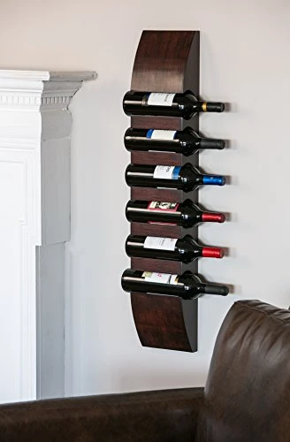 Cape Craftsmen Wooden Wine Bottle Holder Rack Easy To Install Wall Mounted Design, Golds 6 Bottles, 3 Feet. 5 Cape Craftsmen Wooden Wine Bottle Holder Rack Easy To Install Wall Mounted Design, Golds 6 Bottles, 3 Feet. - Image 3