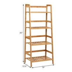 GRAFFY 4-Tier Ladder Shelf Plant Stand, Bamboo Ladder-Shaped Bookcase Storage Shelves, Multifunctional Display Rack, Plant Stand Flower Pots Holder For Living Room/Bathroom/Bedroom (Natural) 14 GRAFFY 4-Tier Ladder Shelf Plant Stand, Bamboo Ladder-Shaped Bookcase Storage Shelves, Multifunctional Display Rack, Plant Stand Flower Pots Holder For Living Room/Bathroom/Bedroom (Natural) -Amazon Store 418Zcl6QESL