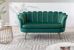 QHITTY Velvet Loveseat, 58'' Velvet Sofa Accent Couch Settee Upholstered Chair, 2 Seater Small Loveseat For Small Spaces, Living Room (Green) -Amazon Store 418cx4q 8L. AC