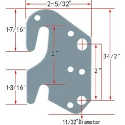 CAFORO Universal Wood Bed Rail Hook Plates For Beds Frame Bracket Headboard Footboard Replacement Wooden Bed Parts Or New Bed Constructions - Set Of 4