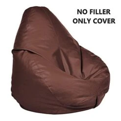 Ample Decor Leather Bean Bag Cover (No Filling), Plush Toys Storage Soft Leatherette, Water Resistant, Durable Construction Sturdy Zipper, Ideal For Teenagers, Adults – Tan Brown -Amazon Store 418kTiYD20L