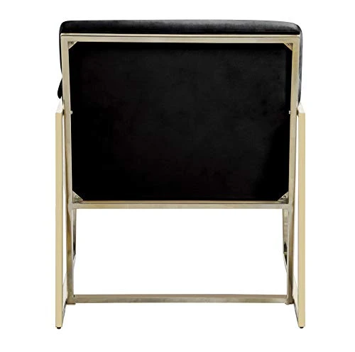 Morden Fort Italian Light Luxury Lounge Chair, Contemporary Velvet Upholstered Lounge Armchair With Bright-Colored Cushions, For Living Room, Bedroom, Dinning, Office, Black 8 Morden Fort Italian Light Luxury Lounge Chair, Contemporary Velvet Upholstered Lounge Armchair With Bright-Colored Cushions, For Living Room, Bedroom, Dinning, Office, Black - Image 6