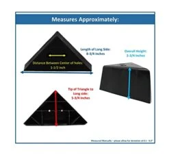 3" Triangle Plastic Furniture Brown Corner Legs - Sofa Couch Chair Ottoman (4 Legs) -Amazon Store 418rqxDPWML