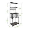 Aomedeelf Wine Rack Table, FreeStanding Wine Bar Rack, Modern Wine Bar Cabinet With Storage, Bar Cabinet With Glass Bottle Holder, Floor Liquor Wine Cabinet Storage For Home Kitchen Dining Room