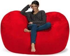 Chill Sack Bean Bag Chair Cover, 7-5-feet, Ultrafur - Charcoal -Amazon Store 418yPlbpQVL. AC