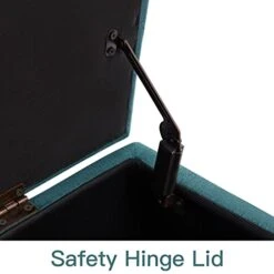 HUIMO Button-Tufted Ottoman With Storage In Upholstered Fabrics, Large Storage Bench For Bedroom, Living Room, Entryway, Storage Ottoman Bench With Safety Hinge Hold Up To 300lbs(Dark Teal) 18 HUIMO Button-Tufted Ottoman With Storage In Upholstered Fabrics, Large Storage Bench For Bedroom, Living Room, Entryway, Storage Ottoman Bench With Safety Hinge Hold Up To 300lbs(Dark Teal) -Amazon Store 4197vVgTAnL