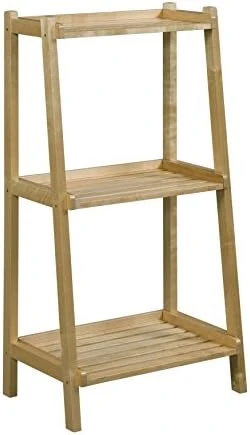 New Ridge Home Goods 2027-WHT Solid Wood Ladder Style Bookcase Bookshelf, Small, White 13 New Ridge Home Goods 2027-WHT Solid Wood Ladder Style Bookcase Bookshelf, Small, White - Image 11