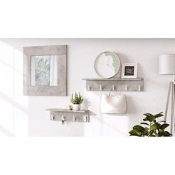 Mobili Fiver, Wall Coat Hanger, Rachele, 31.49 In, Concrete Black, Laminate-Finished/Aluminium, Made In Italy 11 Mobili Fiver, Wall Coat Hanger, Rachele, 31.49 In, Concrete Black, Laminate-Finished/Aluminium, Made In Italy -Amazon Store 4198bz4S0NL 1