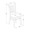 East West Furniture GRC-WHI-W Dining Chairs, Wood Seat, Linen White -Amazon Store 41998l9gSnL