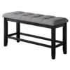 Best Quality Furniture D108-CHB Counter Height Bench, Gray