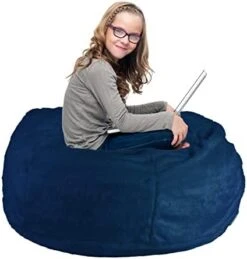 SOXOCE Bean Bag Cover, 6ft, PV Velvet Brown RoundBean Bag Chairs (No Filler) - Comfy Big Bean Bag Chair Covers For Kids, Teens, & Adults - Cover ONLY -Amazon Store 419D0MUZwL. AC
