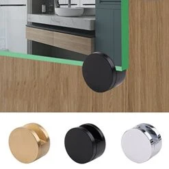 Brandname Carrittons Mirror Clip Zinc Alloy Mirror Holder Clips For Glass Mirror Dresser Bathroom Mirrors Supporting Sheet Glass Clips Clamps Holder Home Hardware Accessories 4 Pieces (Black) -Amazon Store 419TcchLmXL