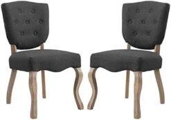 Modway Array French Vintage Tufted Upholstered Fabric Four Dining Chairs In Beige -Amazon Store 419aO7FbFTL. AC