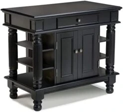 Homestyles Americana Black Kitchen Island With Open Shelving By Home Styles -Amazon Store 419eDtkH9JL. AC