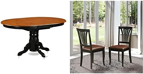 East West Furniture AVT-LWH-TP Dining Room Table Round Tabletop And 60 X 42 X 30-Linen White Finish 9 East West Furniture AVT-LWH-TP Dining Room Table Round Tabletop And 60 X 42 X 30-Linen White Finish - Image 7