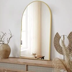COFENY Arched Mirror, 31"x33" Black Bathroom Mirror With Metal Frame, Wall Mounted Mirrors Decor Modern Dresser Mirror For Bedroom Living Room Entryway -Amazon Store 419hTKX65YL. AC