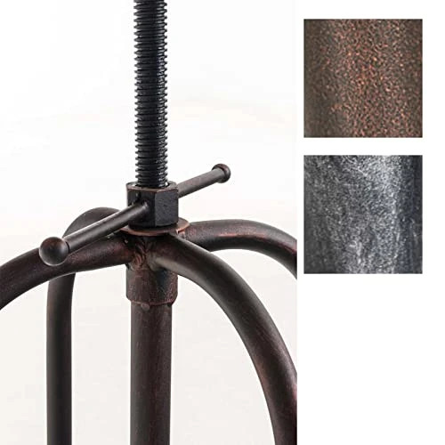 LOKKHAN Bar Table Set With 2 Backrests Stools,3-Piece Round Table Compact Chairs Counter Bar Height Tabletop For Kitchen Dining Living Party Bistro Breakfast,Space-Saving,Most Welded(Copper & Brown) 7 LOKKHAN Bar Table Set With 2 Backrests Stools,3-Piece Round Table Compact Chairs Counter Bar Height Tabletop For Kitchen Dining Living Party Bistro Breakfast,Space-Saving,Most Welded(Copper & Brown) - Image 5