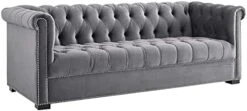 Modway EEI-3064 Heritage Tufted Performance Velvet Upholstered Chesterfield Sofa With Nailhead Trim In Gray -Amazon Store 419sGAttwS. AC