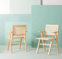 Safavieh Couture Home Collection Hattie Black/Natural French Cane Living Room Dining Arm Chair (Set Of 2) SFV4115A-SET2 -Amazon Store 41A8be IEwL. AC