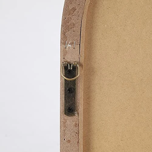 LuxenHöme Rustic Wood Cathedral Wall Mirror, Window Pane Wall Decor, Large Farmhouse Wall Decorations For Living Room Bedroom, 39 Inch, White/Wood 8 LuxenHöme Rustic Wood Cathedral Wall Mirror, Window Pane Wall Decor, Large Farmhouse Wall Decorations For Living Room Bedroom, 39 Inch, White/Wood - Image 6