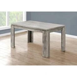 Monarch Specialties 36"X 60" / GREY RECLAIMED WOOD-LOOK Dining Table