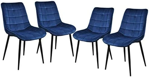 Payeel Upholstered Velvet Dining Chairs Set Of 4 Modern Tufted Dining Side Chairs W/Metal Legs Modern Cushion Seats And Back For Living Kitchen, Vanity, And Waiting Room(Black) 11 Payeel Upholstered Velvet Dining Chairs Set Of 4 Modern Tufted Dining Side Chairs W/Metal Legs Modern Cushion Seats And Back For Living Kitchen, Vanity, And Waiting Room(Black) - Image 9