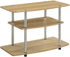 Convenience Concepts Designs2Go 3-Tier TV Stand, White -Amazon Store 41AYO1OIKcL. AC
