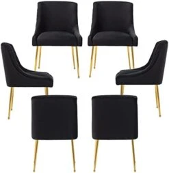 ZHENGHAO Velvet Dining Chairs Set Of 6, Modern Accent Kitchen Chairs With Gold Legs Upholstered Guest Chairs For Living Room/Kitchen/Restaurant, White 28 ZHENGHAO Velvet Dining Chairs Set Of 6, Modern Accent Kitchen Chairs With Gold Legs Upholstered Guest Chairs For Living Room/Kitchen/Restaurant, White -Amazon Store 41AZxNb2sYL. AC