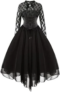 Women’s Gothic Steampunk Dress 2023 Vintage Goth Punk Spaghetti Strap Dress Retro Empire Waist Dress 1950s Dresses 20 Women’s Gothic Steampunk Dress 2023 Vintage Goth Punk Spaghetti Strap Dress Retro Empire Waist Dress 1950s Dresses -Amazon Store 41AdEZIv L. AC