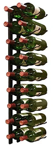 Vinotemp Metal Wall-Mount 18-Bottle Wine Rack, Black