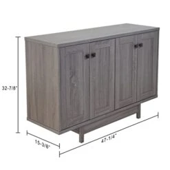 ICE ARMOR JET99600-2121 4-Door Sideboard With Two Storage Cabinets 47" W Credenza Dining Server Cupboard Buffet Table In Distressed Grey Finish -Amazon Store 41BCnGMu3QL