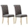 FOREDO Classic Collection Linen Dining Chairs Set Of 2, Solid Wood Legs Copper Nails Chair, Dark Grey 1 FOREDO Classic Collection Linen Dining Chairs Set Of 2, Solid Wood Legs Copper Nails Chair, Dark Grey -Amazon Store 41BN4o3F9UL