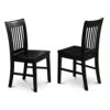 East West Furniture NFC-BLK-W Dining Room Chairs, Wood Seat -Amazon Store 41BVNfEWB4L