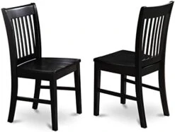 East West Furniture NFC-BLK-W Dining Room Chairs, Wood Seat -Amazon Store 41BVNfEWB4L. AC