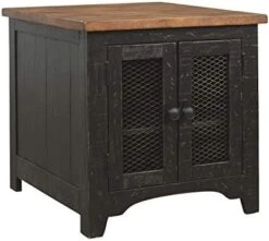 Signature Design By Ashley Wystfield Farmhouse End Table With Storage, Distressed White & Brown Finish -Amazon Store 41BZgIbD5JL. AC