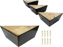 ComfortStyle Furniture Legs, Chair Couch Feet Replacement, Set Of 4 Wood Sofa Corner Feet, 2-1/2" Tall By 5" Wide Triangle, Parent (Dark Espresso) 14 ComfortStyle Furniture Legs, Chair Couch Feet Replacement, Set Of 4 Wood Sofa Corner Feet, 2-1/2" Tall By 5" Wide Triangle, Parent (Dark Espresso) -Amazon Store 41BaDuoLSDL. AC