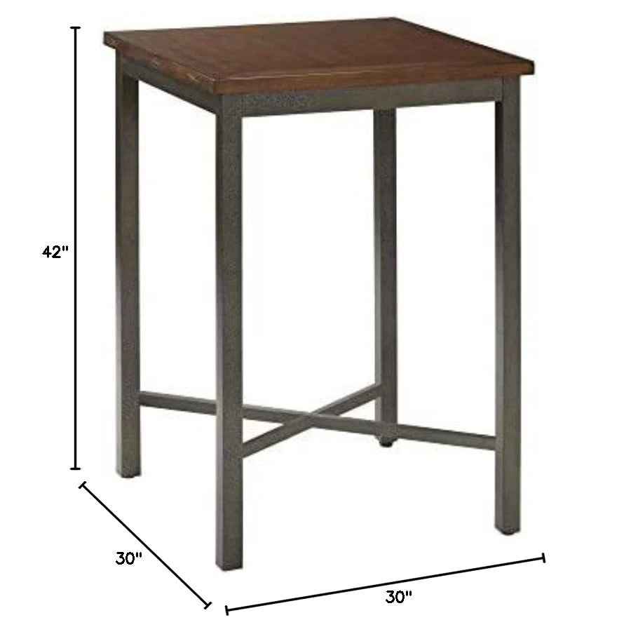 Home Styles Cabin Creek Bistro Table, Constructed From Hardwood Solids With A Chestnut Distressed Finish 4 Home Styles Cabin Creek Bistro Table, Constructed From Hardwood Solids With A Chestnut Distressed Finish - Image 2