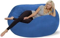 Chill Sack - Bean Bag Lounger, 5-Feet, Charcoal -Amazon Store 41BbvPRtgPL. AC