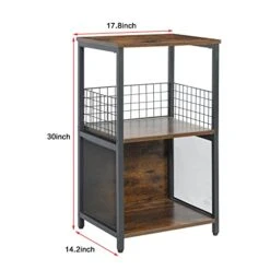 Honkazita Record Player Stand, Vinyl Record Storage Table With 2-Tier Record Player Cabinet For Albums, Vinyl Storage End Table Turntable Stand Record Display Table For Bedroom Living Room, Brown -Amazon Store 41Bifc71MSL