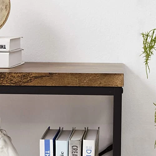 OIAHOMY Industrial Sofa Table,Console Table,3-Tier Industrial Rustic Hallway/Entryway Table,Easy Assembly,for Entryway, Living Room (Rustic Brown) 7 OIAHOMY Industrial Sofa Table,Console Table,3-Tier Industrial Rustic Hallway/Entryway Table,Easy Assembly,for Entryway, Living Room (Rustic Brown) - Image 5